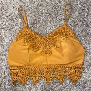 Mustard Yellow Mudd Bralette top- size Small